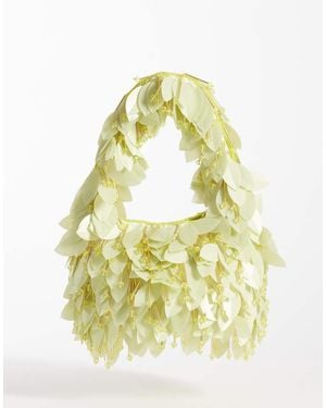 ASOS Leaf Embellished Clutch Purse - Metallic