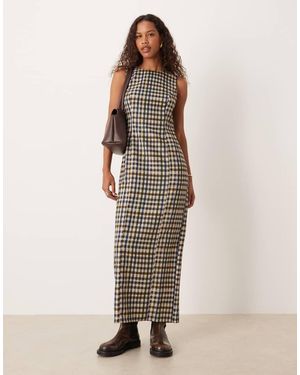 ASOS Sleeveless Tailored Pencil Midi Dress - Natural