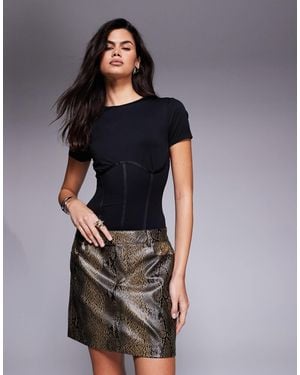 GOOD AMERICAN – leichter korsett-body - Blau