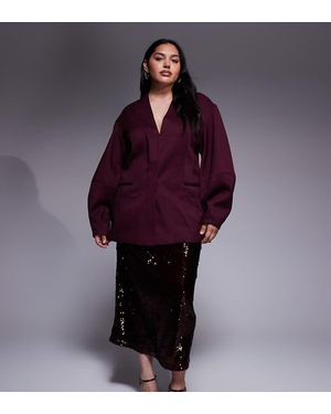 Renee Studio High Waist Sequin Maxi Skirt - Purple
