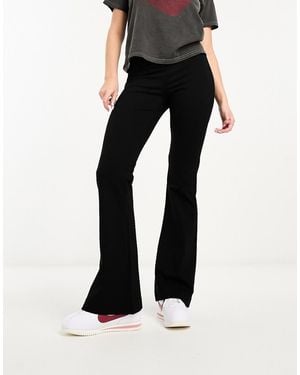 Vero Moda Jersey Flares With High Waist - Black