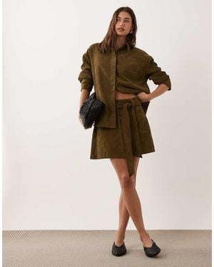 ASOS Corduroy Mini Skirt - Natural