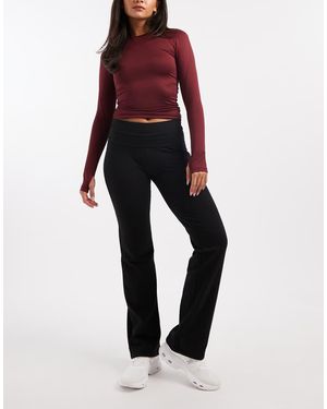 ONLY Pantalones Deportivos Negros De Punto Liso De - Rojo
