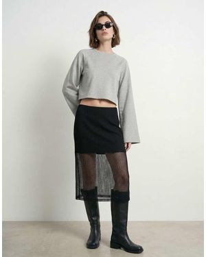 HYPEDROP Sudadera En Gris Jaspeado Claro