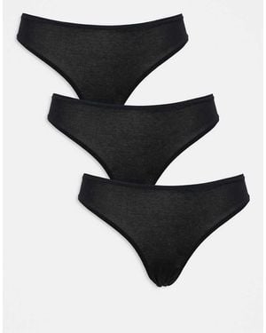 ASOS 3 Pack Cotton Brazilian - Black