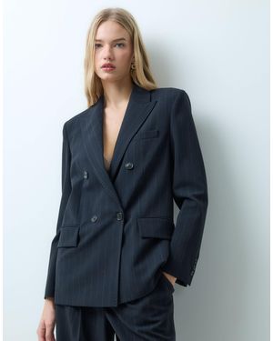 Mango Irise Tailored Blazer Co-Ord - Blue