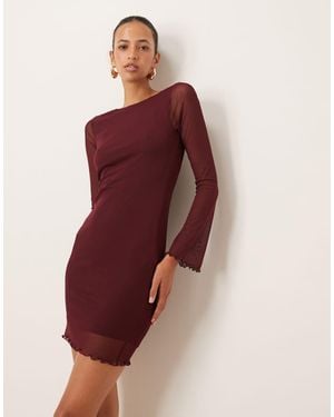 New Look Mesh Mini Dress - Red