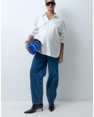 Mama.licious Mamalicious umstands-jeans mit barrel-leg und unter dem bauch - Blau
