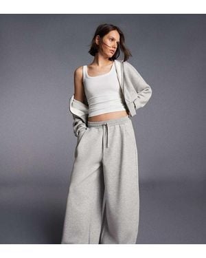 Bershka Petite Modal Barrel Trousers - Grey