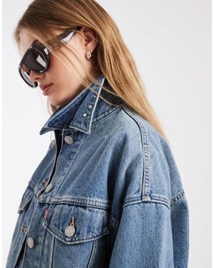 Levi's Veste courte d'ensemble en jean ornée - Bleu