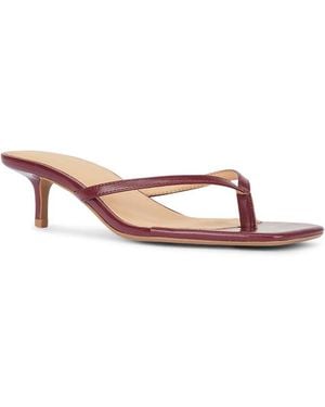 SEQWL Open Toe Slip-On Kitten Heel Sandals - Pink