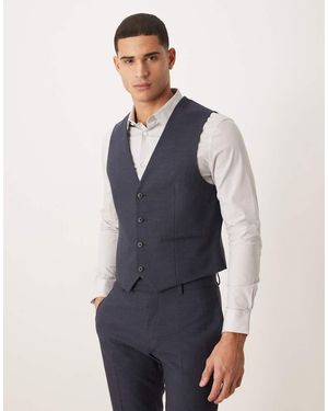 ASOS Asos Deisgn Slim Suit Waistcoat - Blue