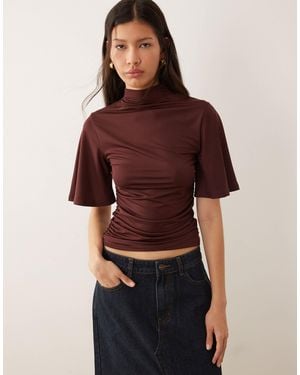 ASOS Cinched Batwing Top - Red