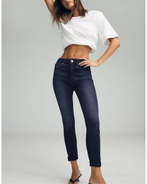 Stradivarius D07 Regular Waist Skinny Jeans - Blue