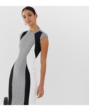 Karen Millen Vestido con diseo colour block angulado de - Multicolor