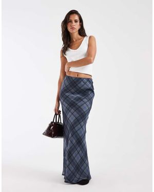 ASOS Chiffon Bias Maxi Skirt - Blue
