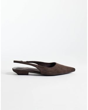 SIMMI Simmi London Teri Slingback Pointed Flat Shoes - White