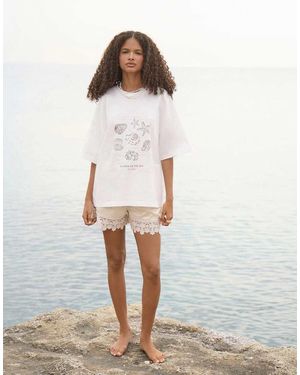 4th & Reckless T-Shirt Oversize - Bianco