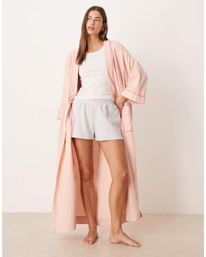 Free People Close To Home Flannel Robe - Pink