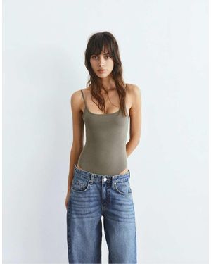 Pull&Bear Body Van Polyamide Met Dunne Bandjes - Blauw
