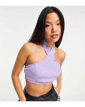 Missguided Top Allacciato Al Collo Lilla - Viola
