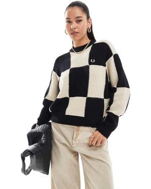 Fred Perry Oversized Knitted Jumper - Black