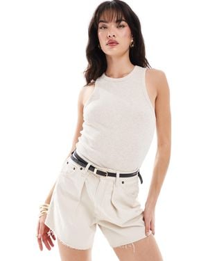 SELECTED Ribbed Vest - White