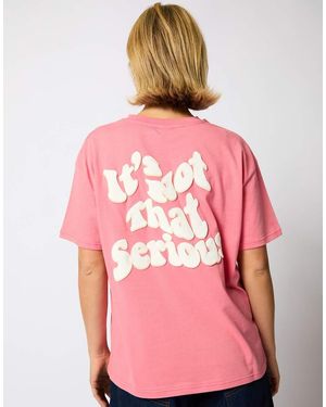 Skinnydip London London Its Not That Serious T-Shirt - Pink