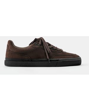 Pull&Bear Casual Suède Sneakers - Zwart