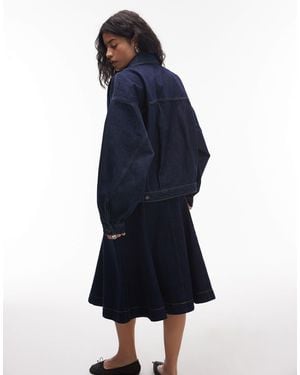 TOPSHOP Denim Balloon Jacket - Blue