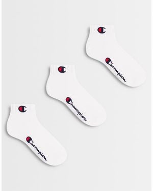 Champion Confezione Da 3 Paia Di Calzini Basic Bianchi 1/4 - Neutro