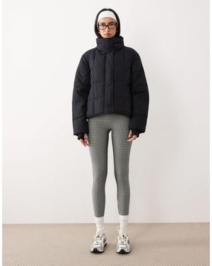 Abercrombie & Fitch Ypb Cropped High Neck Puffer Jacket - Black