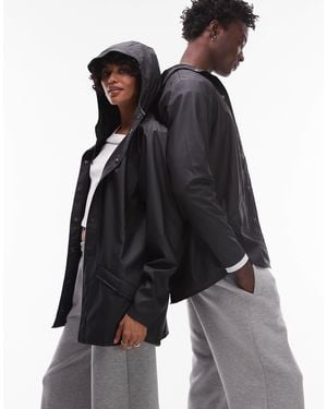 Rains 12010 Unisex Waterproof Short Jacket - Black