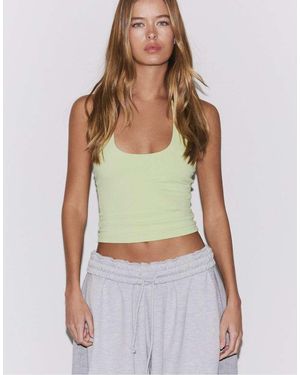 Stradivarius Racer-neck Top - Green