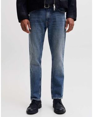Jack & Jones Clark Jeans Affusolati A Vita Media Slavati - Blu