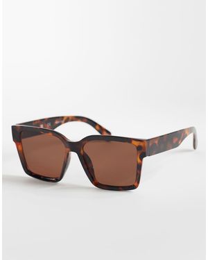 Vero Moda Square Framed Sunglasses - Brown