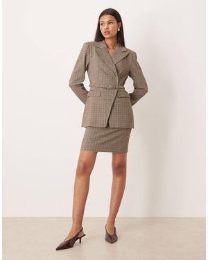 Y.A.S Belted Tailored Mini Skirt Co-Ord - Natural