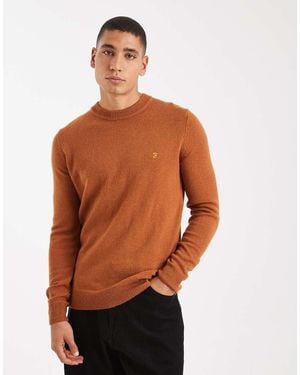 Farah Maidstone Lambswool Jumper - Orange