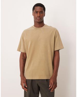 Abercrombie & Fitch Heavyweight T-Shirt - Natural