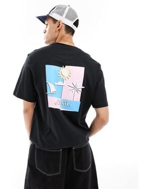 adidas Originals Beach Back Print T-Shirt - Black