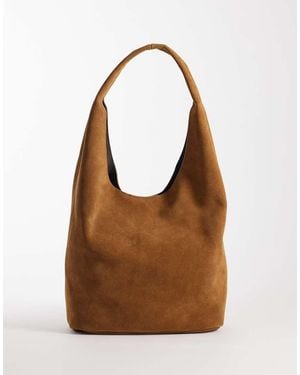 Calvin Klein Jeans Medium Slouchy Suede Bag - Brown