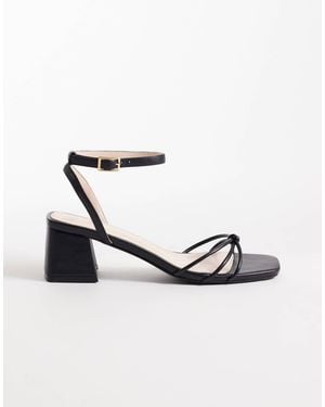 Raid Evalina Low Block Heeled Sandals - White