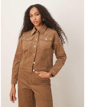 JJXX Cord Trucker Jacket - Brown