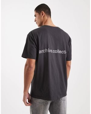 Cotton On – kastiges t-shirt verwaschenem mit grafik - Grau