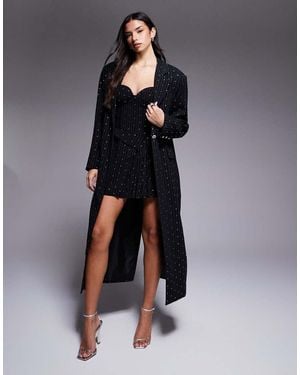 ASOS Hot Fix Tailored Maxi Blazer Co-Ord - Black