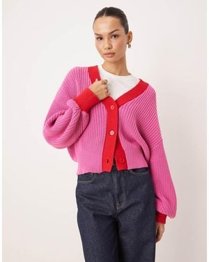 OMNES Hopper Cotton Cardigan - Pink