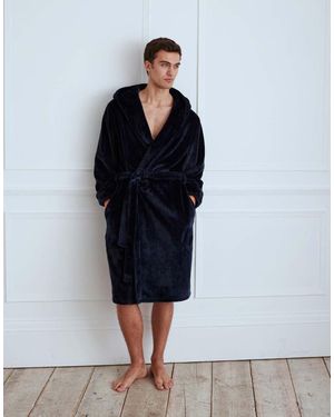Chelsea Peers Fleece Hooded Dressing Gown - Blue