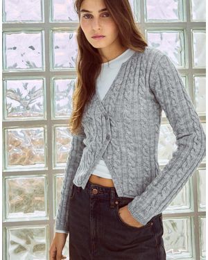 Bershka Wickel-strickjacke aus strick - Grau