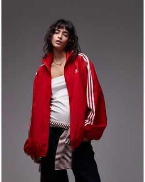 adidas Originals Firebird Oversized Track Top - Red