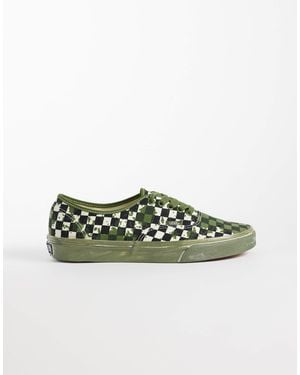 Vans Authentic baskets à damier - Vert